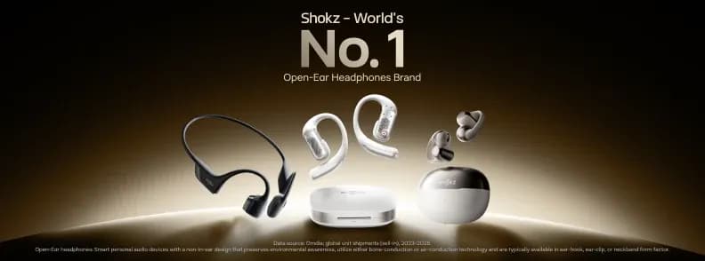 Thương hiệu tai nghe open-ear số 1 thế giới | Shokz dẫn đầu cuộc cách mạng âm thanh open-ear.